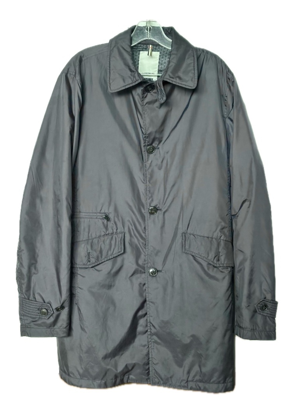 J.Lindeberg men’s long jacket, M,  blue